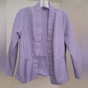 Eileen Fisher Purple Textured Jacket And Pants
